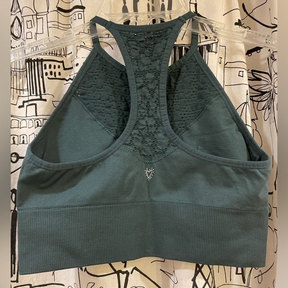 Betsey Johnson Bra Performance Racerback Fitness Sports Jade Teal Size Medium - Picture 13 of 13